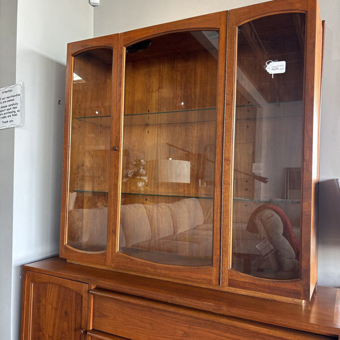Vintage LANE Glass Front Hutch