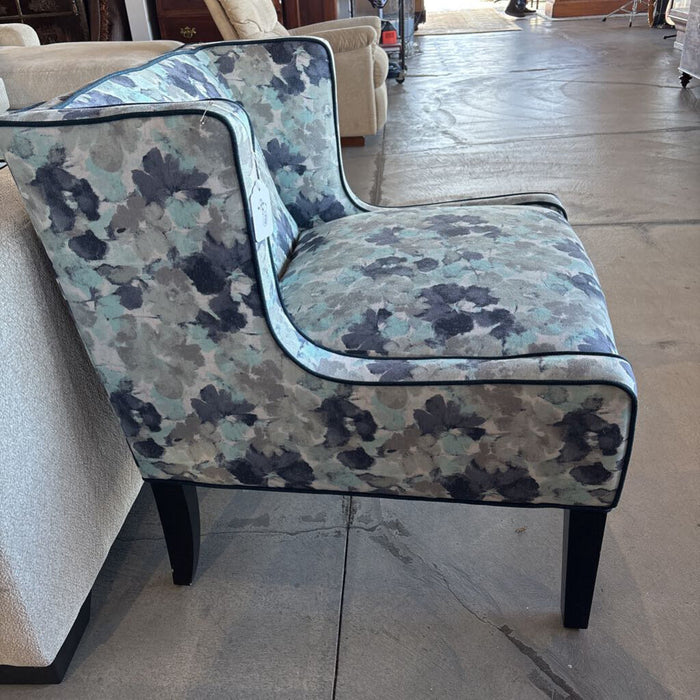 Blue Floral Print Chair